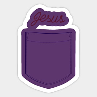 Jesus Embroidery (with pocket) Sticker